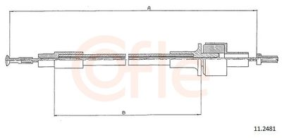 Трос, управление сцеплением COFLE 92.11.2481