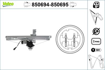 Стеклоподъемник VALEO 850694