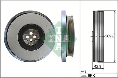 Ременный шкив, коленчатый вал Schaeffler INA 544060610
