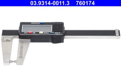 ATE 03931400113 Bīdmērs, Bremžu disku biezums