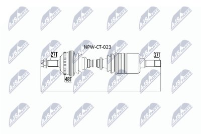 Piedziņas vārpsta NTY NPW-CT-023