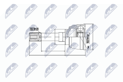Шарнирный комплект, приводной вал NTY NPZ-SU-030