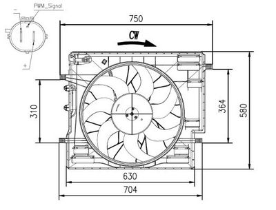 Ventilators, Motora dzesēšanas sistēma NRF 47967