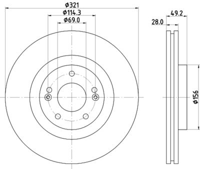 Bremžu diski HELLA PAGID 8DD 355 131-351