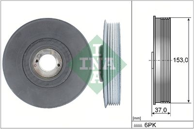 Ременный шкив, коленчатый вал Schaeffler INA 544 0039 10
