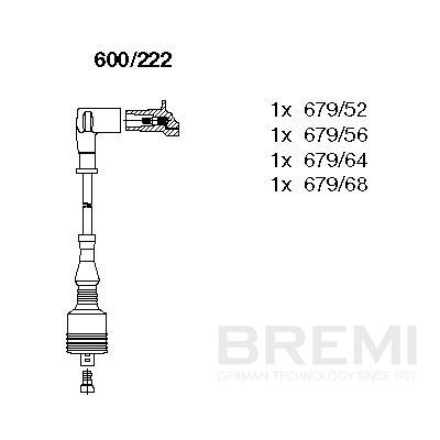 Augstsprieguma vadu komplekts BREMI 600/222