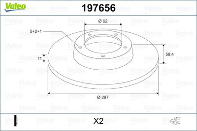 Тормозной диск VALEO 197656