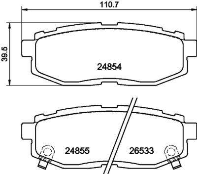 HELLA PAGID 8DB355014341 Bremžu uzliku kompl