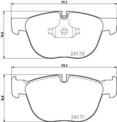 Bremžu uzliku kompl., Disku bremzes HELLA PAGID 8DB 355 012-541