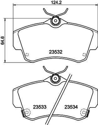 HELLA PAGID 8DB355018651 Bremžu uzliku kompl