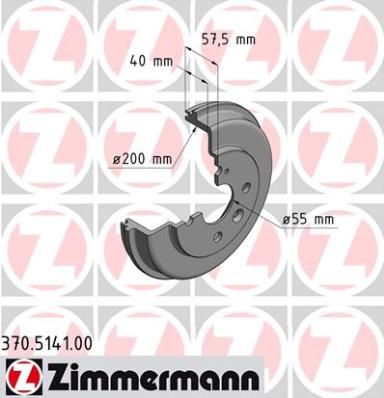 Bremžu trumulis ZIMMERMANN 370.5141.00