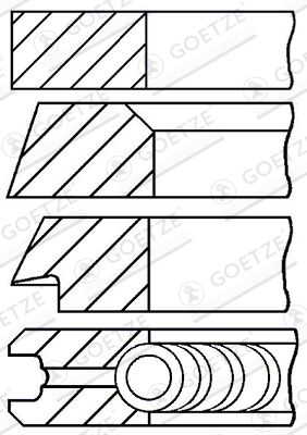 Комплект поршневых колец GOETZE ENGINE 08-405900-00