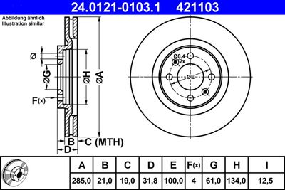 Тормозной диск ATE 24.0121-0103.1