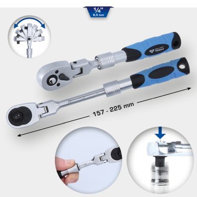 Uzgriežņu atslēga ar pārslēdzamu sprūdmehānismu KS TOOLS BT020997