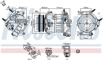 Компрессор, кондиционер NISSENS 890796