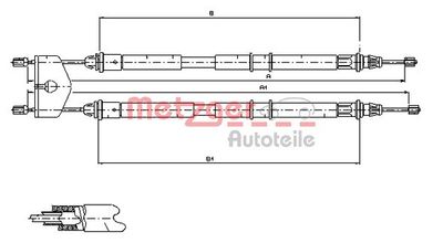 Тросик, cтояночный тормоз METZGER 11.5453