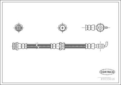 Bremžu šļūtene CORTECO 19033016