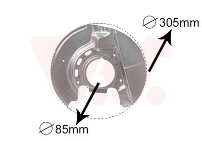 Dubļu sargs, Bremžu disks VAN WEZEL 0620372