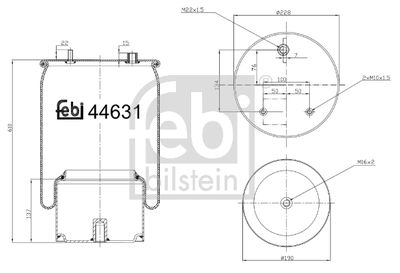 Кожух пневматической рессоры FEBI BILSTEIN 44631