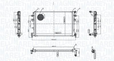 Radiators, Motora dzesēšanas sistēma MAGNETI MARELLI 350213220300