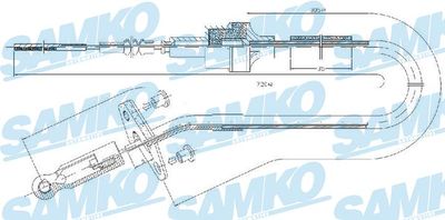 Трос, управление сцеплением SAMKO C0409C