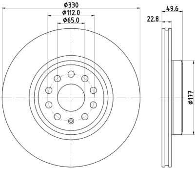 Bremžu diski HELLA PAGID 8DD 355 133-731