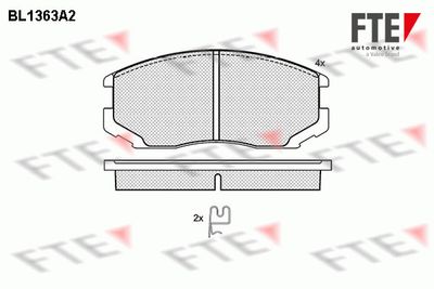 Bremžu uzliku kompl., Disku bremzes FTE 9010141