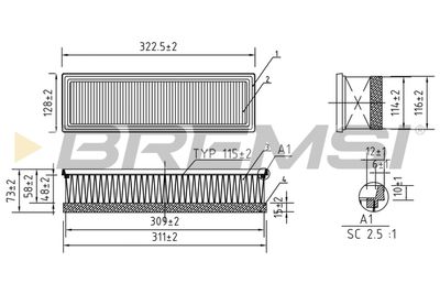 Воздушный фильтр BREMSI FA0113