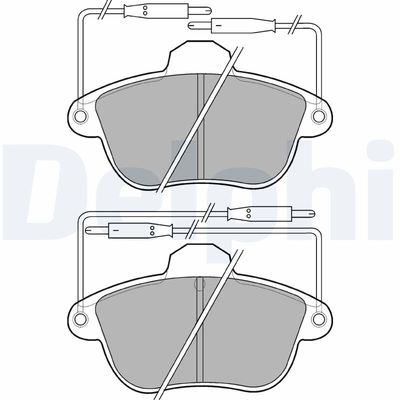 Bremžu uzliku kompl., Disku bremzes DELPHI LP740