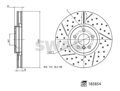 Bremžu diski SWAG 33 11 0123