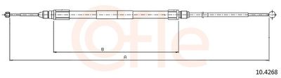 Тросик, cтояночный тормоз COFLE 92.10.4268