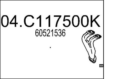 Izplūdes caurule MTS 04.C117500K