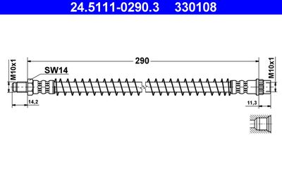 Тормозной шланг ATE 24.5111-0290.3