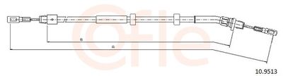 Тросик, cтояночный тормоз COFLE 92.10.9513