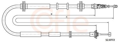 Тросик, cтояночный тормоз COFLE 92.12.0772
