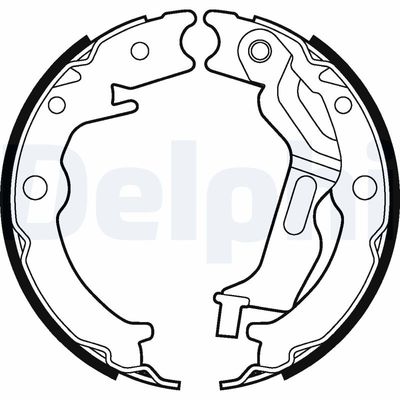 Bremžu loku kompl., Stāvbremze DELPHI LS2025