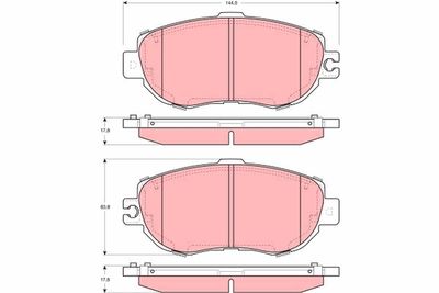 Комплект тормозных колодок, дисковый тормоз TRW GDB1241