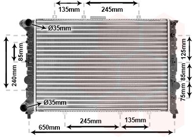 Radiators, Motora dzesēšanas sistēma VAN WEZEL 01002038