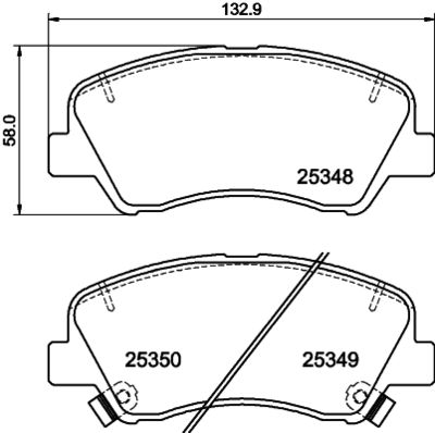 Bremžu uzliku kompl., Disku bremzes HELLA PAGID 8DB 355 020-231