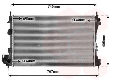 Radiators, Motora dzesēšanas sistēma VAN WEZEL 37002340