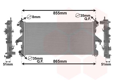 Radiators, Motora dzesēšanas sistēma VAN WEZEL 17002399