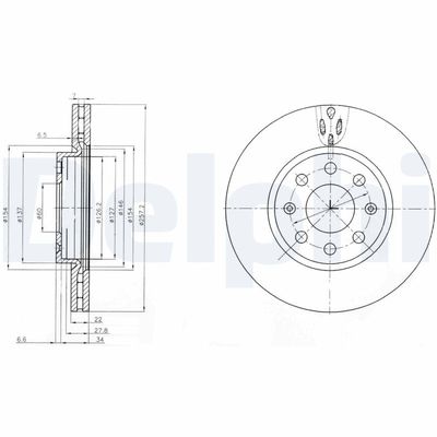Тормозной диск DELPHI BG4004C