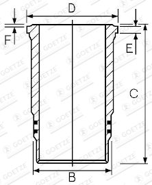 Cilindra čaula GOETZE ENGINE 15-480230-00