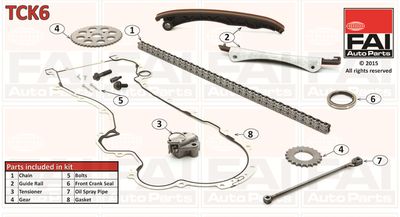 Комплект цели привода распредвала FAI AutoParts TCK6