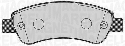 Комплект тормозных колодок, дисковый тормоз MAGNETI MARELLI 363916060191