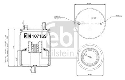 Pneimoatsperes spilvens, Pneimopiekare FEBI BILSTEIN 107169
