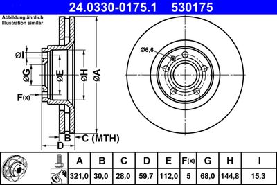 Тормозной диск ATE 24.0330-0175.1