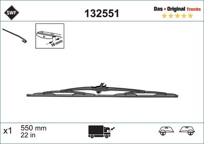 Stikla tīrītāja slotiņa SWF 132551