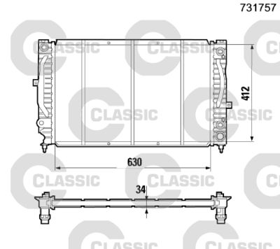 Radiators, Motora dzesēšanas sistēma VALEO 231757