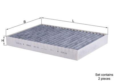 Фильтр, воздух во внутренном пространстве MAHLE LAK292S